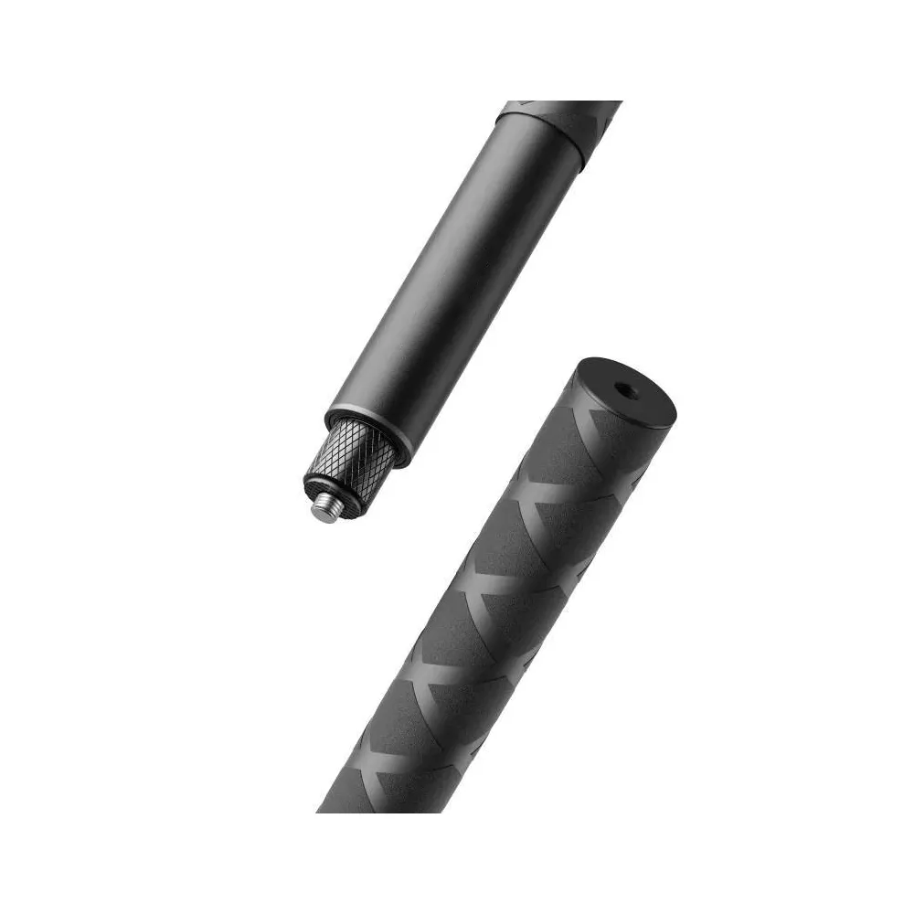 3.7FT Aluminum Alloy Invisible Selfie Stick Compatible with Action Cameras
