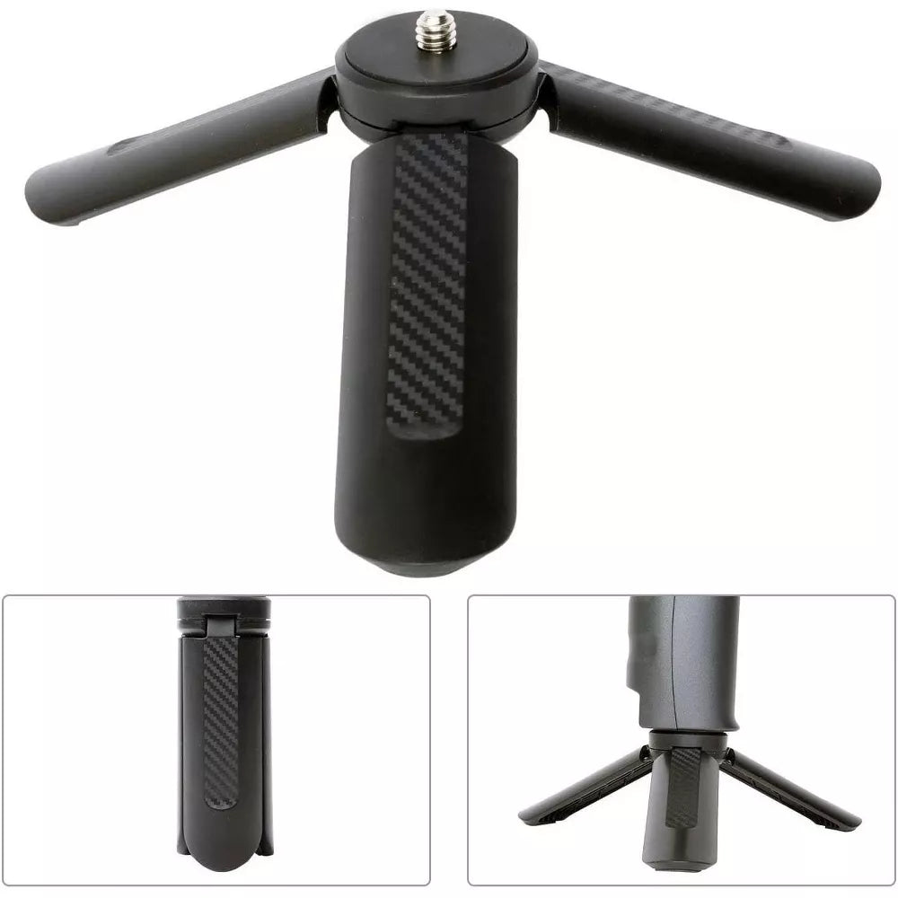 Compact Mini Tabletop Tripod and Hand Grip for Cameras and Smartphones