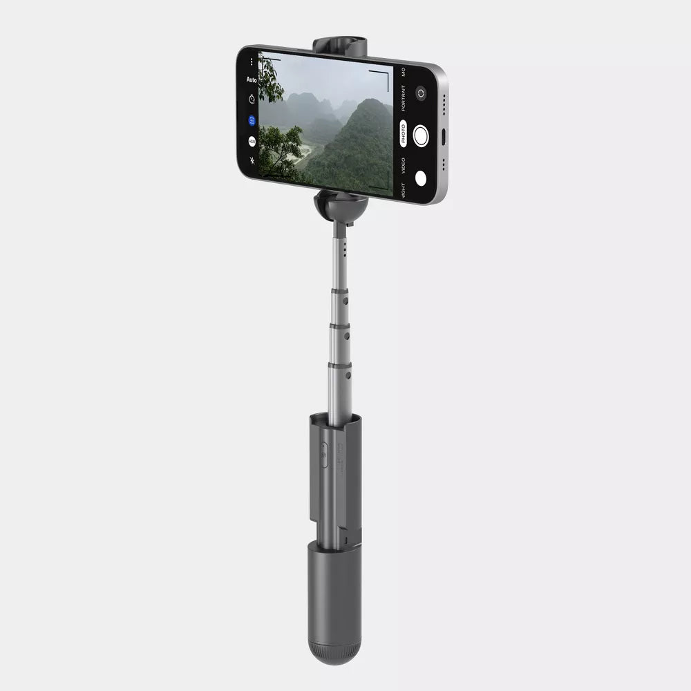 Compact Extendable Selfie Stick with Bluetooth Remote for Smartphones