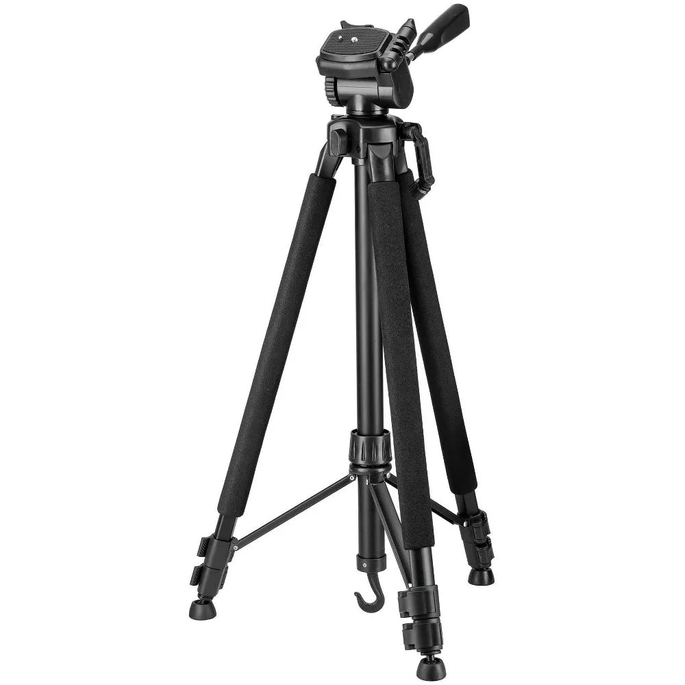 66 Inch Heavy Duty Camera Tripod with 3-Way Panhead and Quick Release Plate